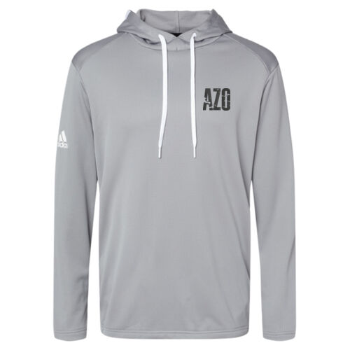 Adidas Textured Mixed Media Midweight Hooded Sweatshirt Thumbnail