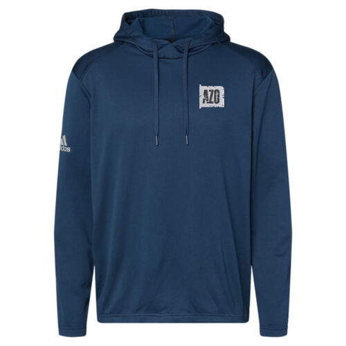 Adidas Men's Textured Mixed Media Midweight Hooded Sweatshirt Thumbnail