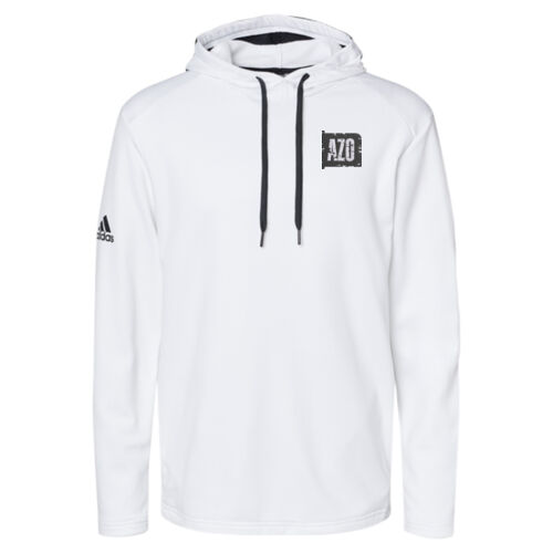 Adidas Men's Textured Mixed Media Midweight Hooded Sweatshirt Thumbnail